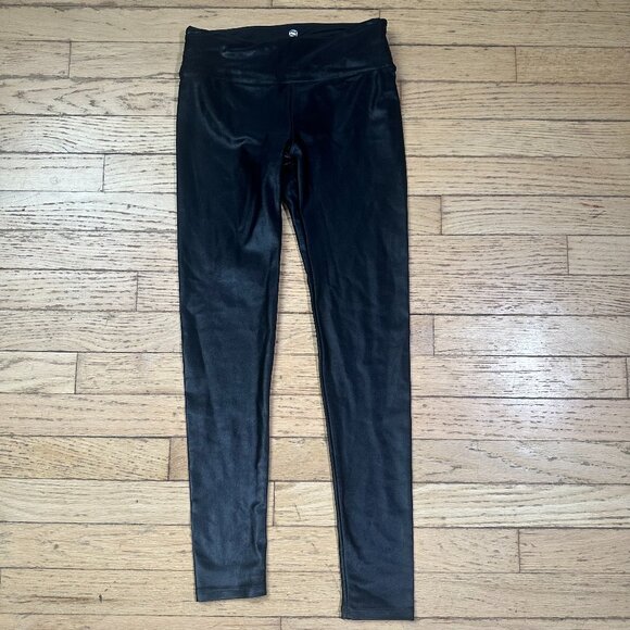 NWOT Noli Liquid Leggings Black Gloss Size XS - Picture 2 of 6